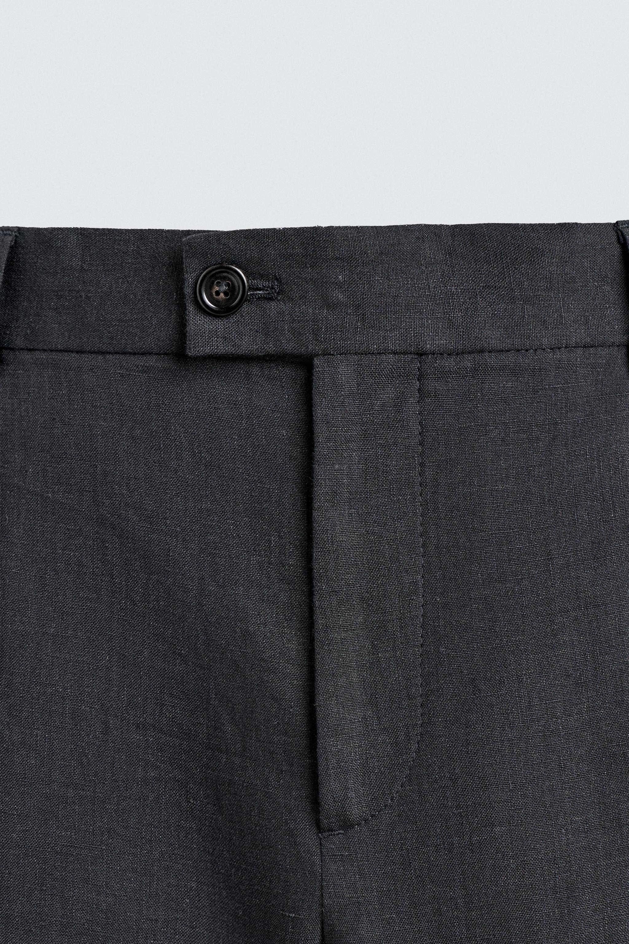 PANTALON REGULAR FIT DE COSTUME 100% LIN